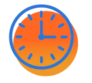 Icon of an orange clock